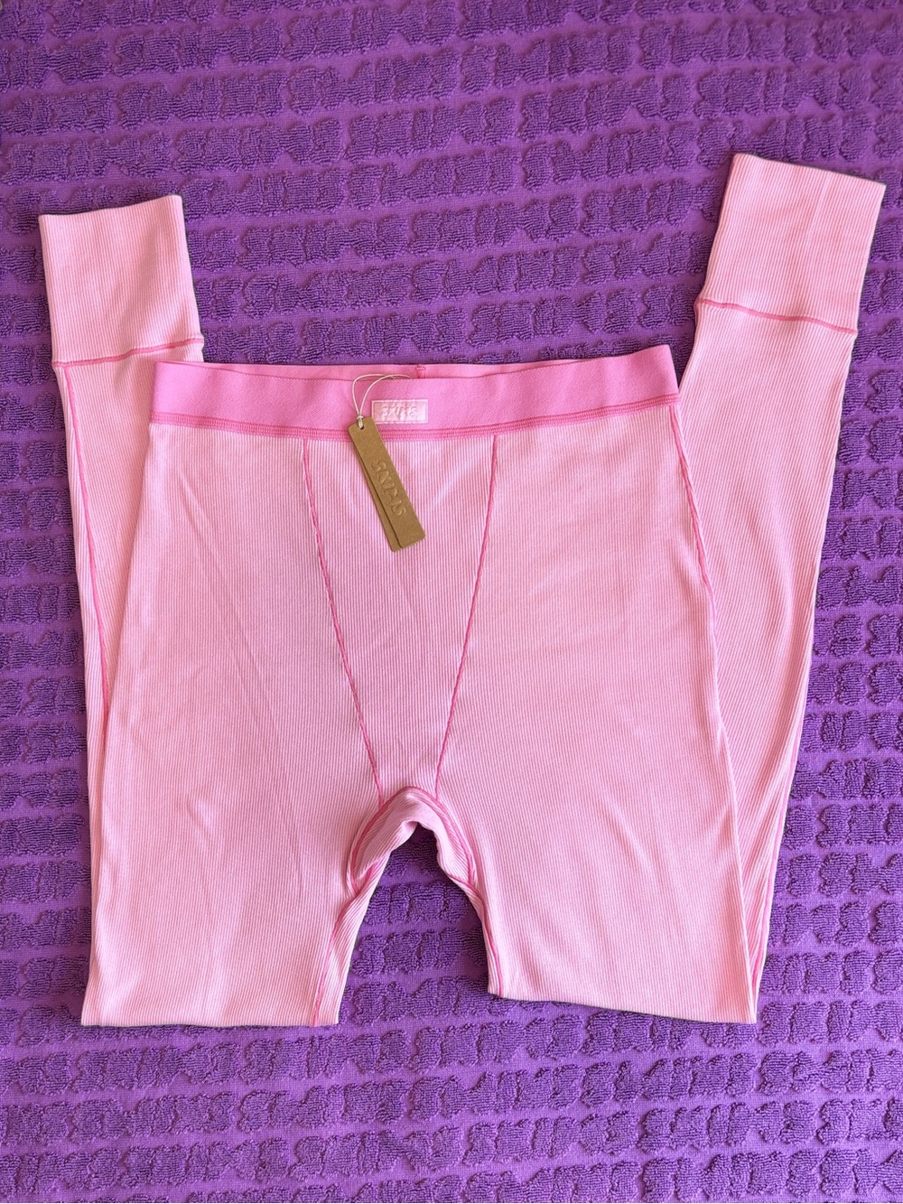 🌸 SKIMS Cotton Rib Legging | Bubble Gum | M | NWT 🏷️ - Picture 4 of 6